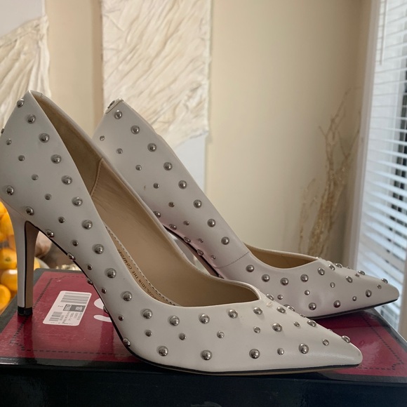 Circus by Sam Edelman White Studded Heels - Picture 6 of 8
